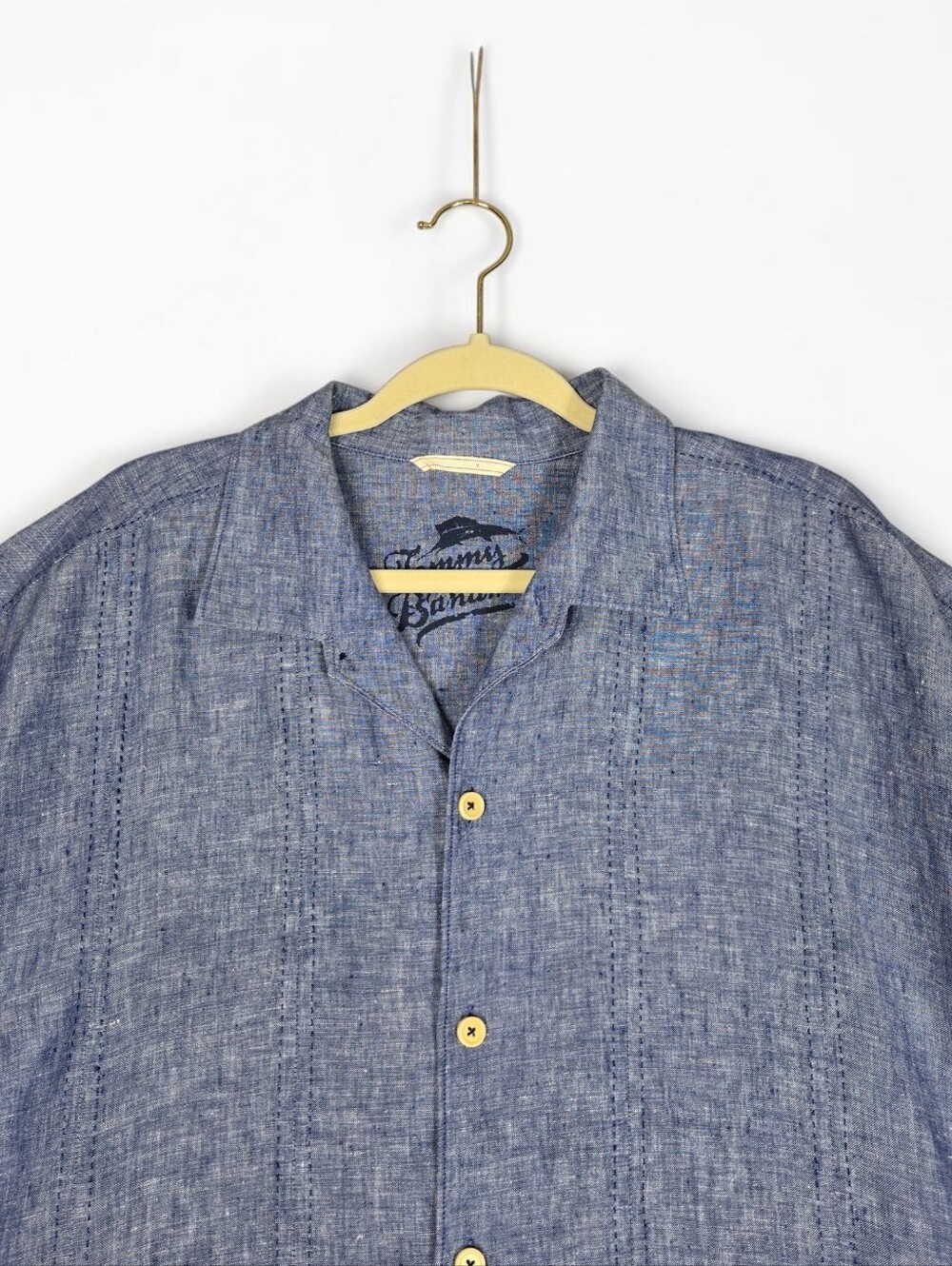 Tommy Bahama Blue 100% Linen Short Sleeve Shirt Men's Size XXL - Picture 4 of 16